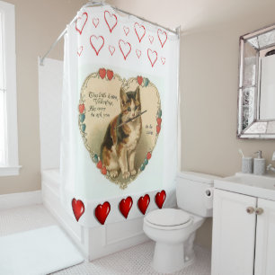Valentines Day shower curtain