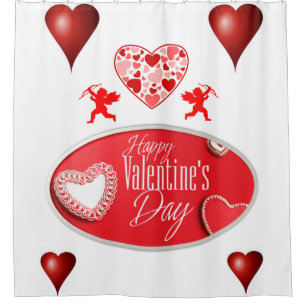 Valentine's Day Shower Curtain
