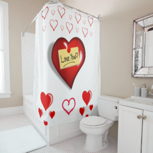 Valentines Day shower curtain