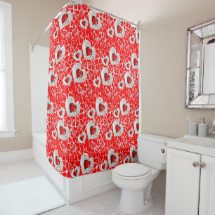 Valentines Day shower curtain