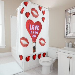 Valentines Day shower curtain