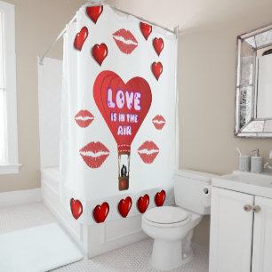 Valentines Day shower curtain