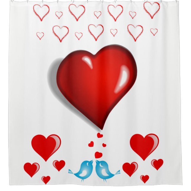 Valentines Day shower curtain (Front)