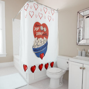 Valentines Day shower curtain