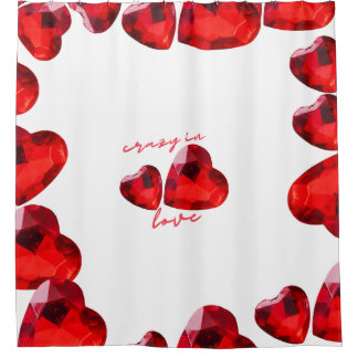 Valentine's Day Shower Curtain - Crazy in Love