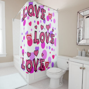 Valentine's Day Shower Curtain, Love