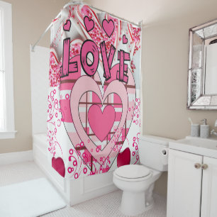 Valentine's Day Shower Curtain, Love