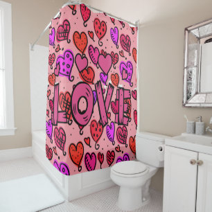 Valentine's Day Shower Curtain, Love