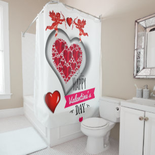 Valentine's Day Shower Curtain, Paris France