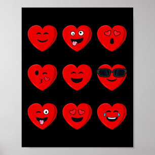 Valentines Day Silly Faces Hearts Fun Boys Girls K Poster