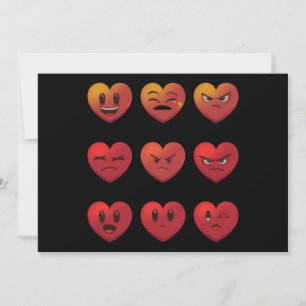 Valentines Day Silly Faces Hearts Funny Holiday Card