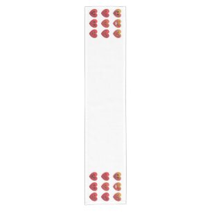Valentines Day Silly Faces Hearts Funny Short Table Runner