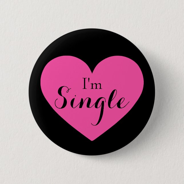 Valentines Day single 2 Inch Round Button (Front)
