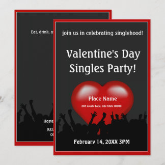 Valentine's Day Singles Party Invitation