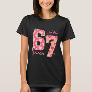 Valentines Day Six Seven 67 Meme 6 7 Heart Boys Gi T-Shirt