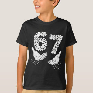 Valentines Day Six Seven 6 7 Meme Hand Heart 67 Me T-Shirt