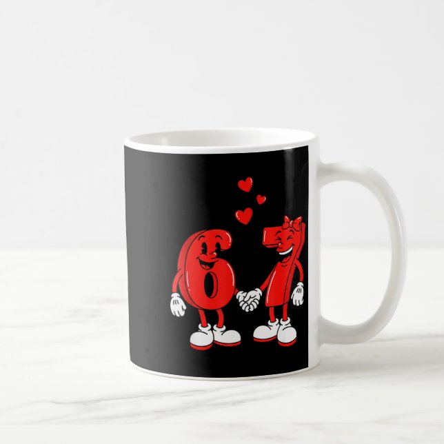 Valentine's Day Six Seven Hearts 6 7 Meme Gen Alph Coffee Mug (Right)
