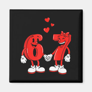 Valentine's Day Six Seven Hearts 6 7 Meme Gen Alph Magnet
