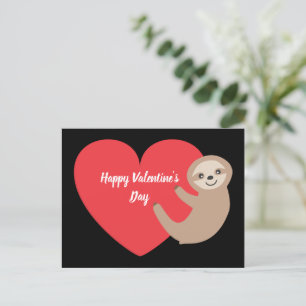 Valentine's Day Sloth Postcard