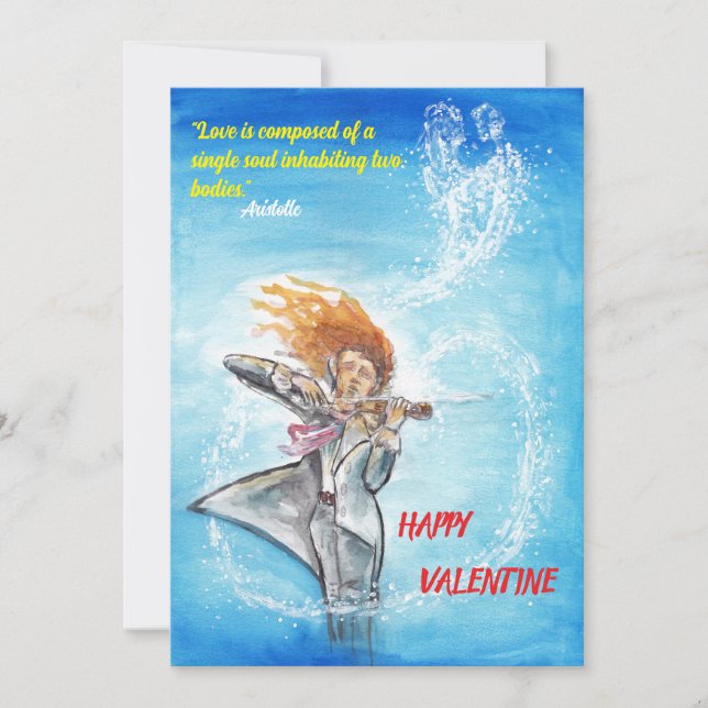 Valentine's Day Souls Beautiful Quote  Holiday Card (Front)