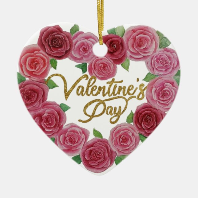 Valentine's day special for you. ceramic ornament (Front)