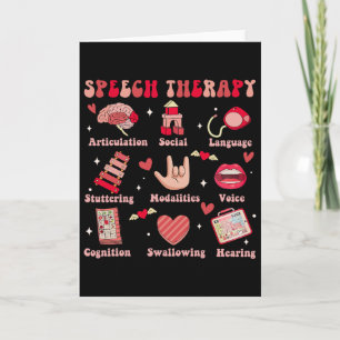 Valentines Day Speech Therapy Therapist Slpa Slp V Card