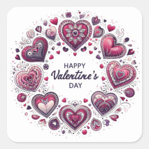 Valentines Day Square Sticker