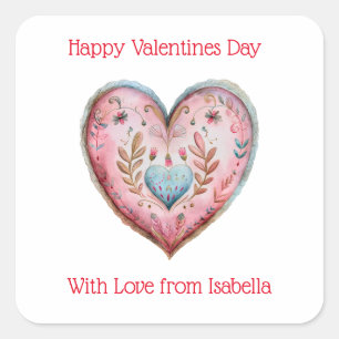 Valentine's Day Square Sticker