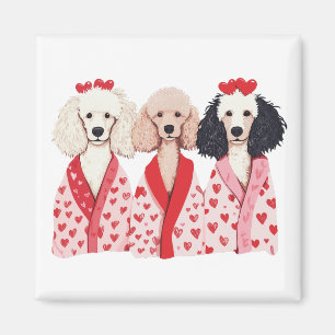 Valentines Day Standard Poodle Dogs Magnet