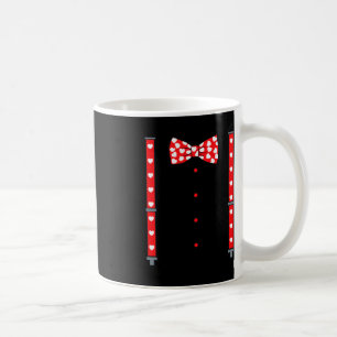 Valentines Day Suspenders And Hearts Bow Tie Boys Coffee Mug