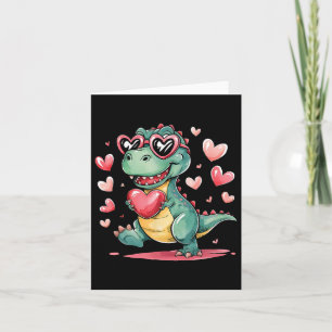 Valentine's Day T-rex Dinosaur Love Cute Women Gir Card