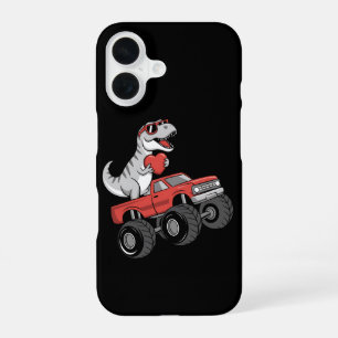 Valentine's Day T Rex Dinosaur Riding Monster Truc iPhone 16 Case