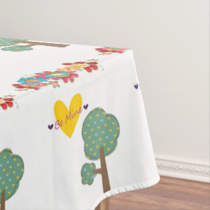 Valentine's Day Tablecloth Be Mine Hearts 