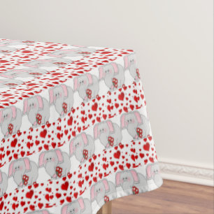 Valentine's Day Tablecloth Elephant