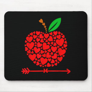 Valentines Day Teacher Hearts Love Teach Women Men Mouse Pad
