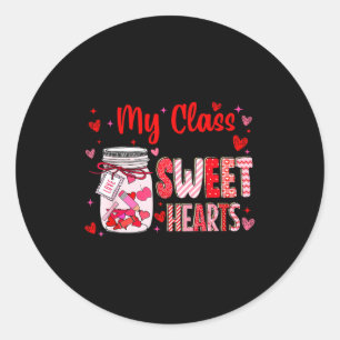 Valentines Day Teacher Kids My Cl Is Full Of Sweet Classic Round Sticker