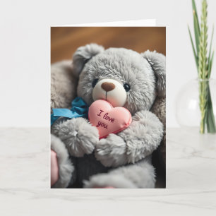 Valentine's Day Teddy Bear Holiday Card
