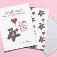 Valentine's Day Teddy Bear Teacher Valentine