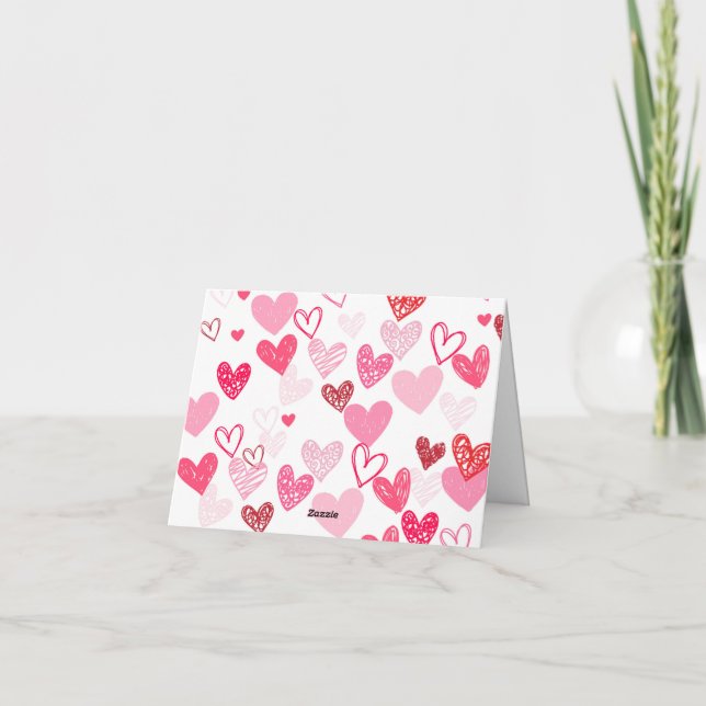 Valentines Day Thank you note, Heart thank you (Back)