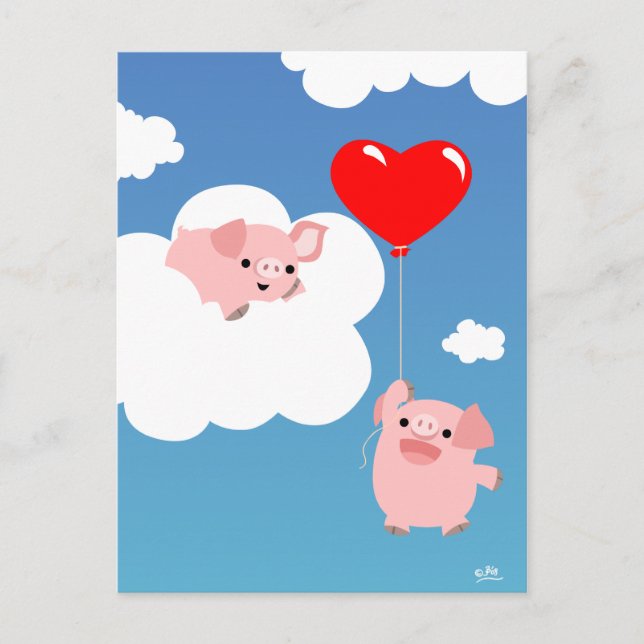 Valentine's day: The Wings of Love postcard (Front)
