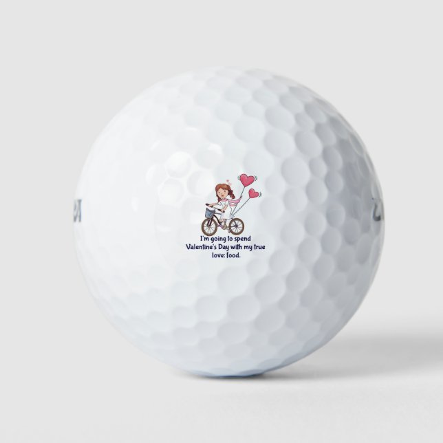 Valentine's day Theme love Design Golf Balls (Front)