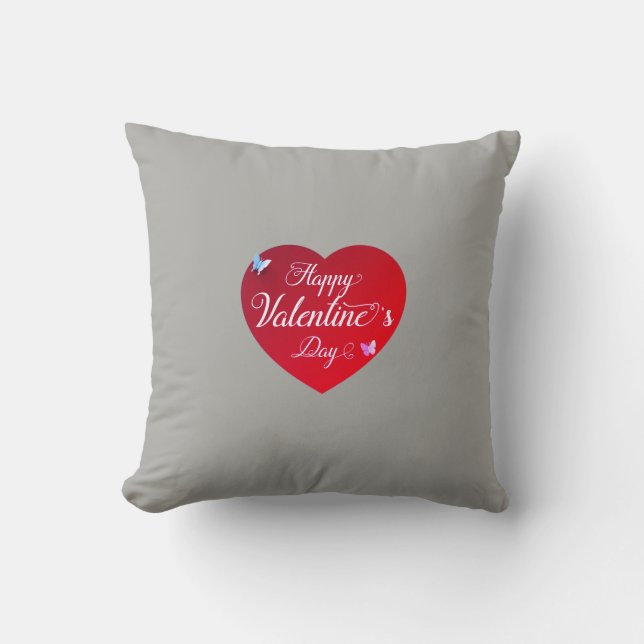 Valentine's Day Throw Pillow (Front)