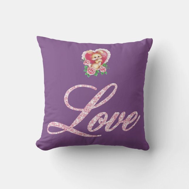 Valentine's Day Throw Pillow (Front)