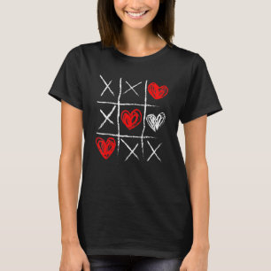 Valentine's Day Tic Tac Toe Valentine Funny Cute H T-Shirt