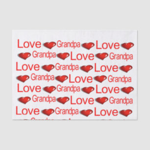 Valentine's Day Tissue Paper Love Grandfather 