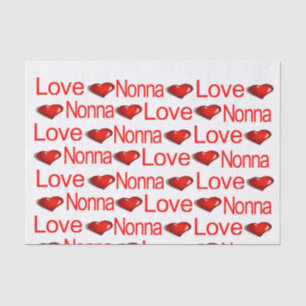 Valentine's Day Tissue Paper Love NonnaRed Hearts