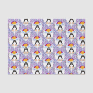 Valentine's Day Tissue Paper Penguin Hearts