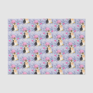 Valentine's Day Tissue Paper Penguin Hearts