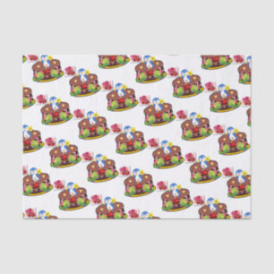 Valentine's Day Tissue Paper Penguin Hearts