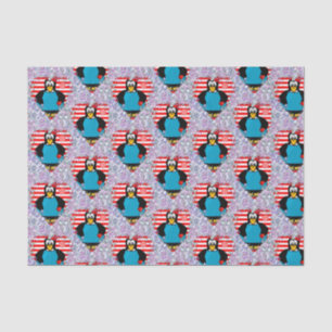 Valentine's Day Tissue Paper Penguin Hearts